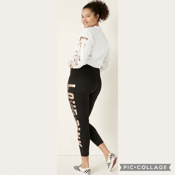 Victoria Secret Pink Xl Bling Leggings And XI
Matching Crew Outfit NWT VS SHINE - Picture 6 of 11